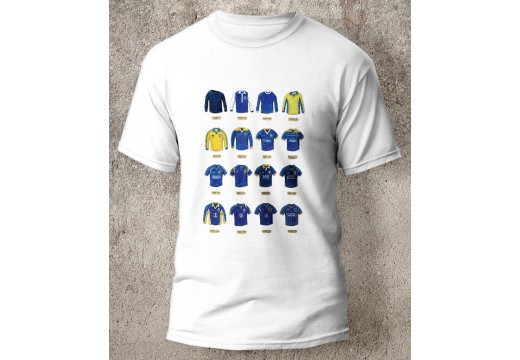 AFC Wimbledon Retro Art Football Shirts T-Shirt AFC Wimbledon Retro Art Football Shirts T-Shirt